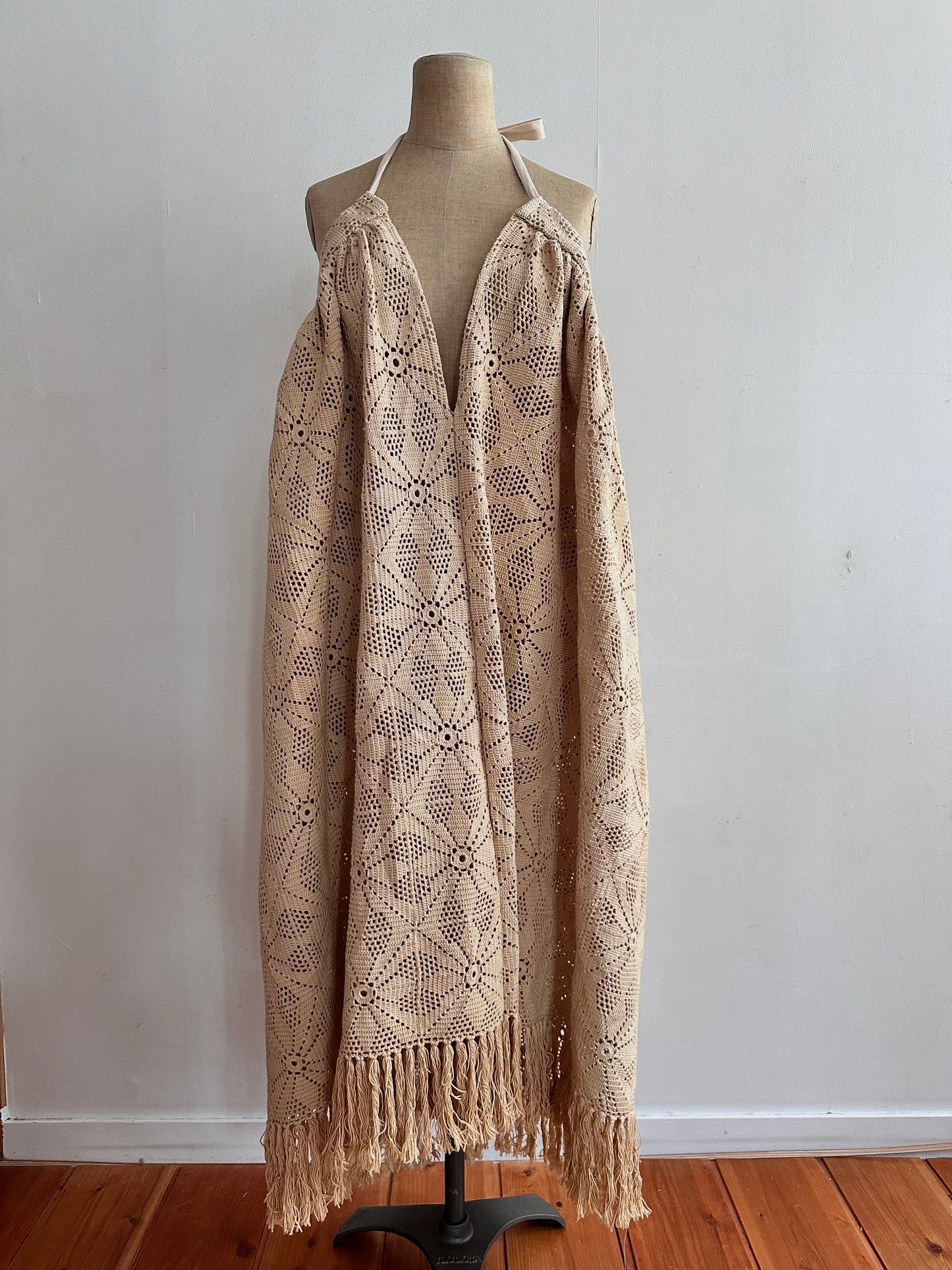 old lace gather skirt