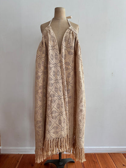 old lace gather skirt