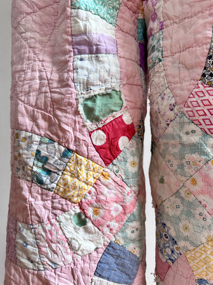 old quilt wide pants