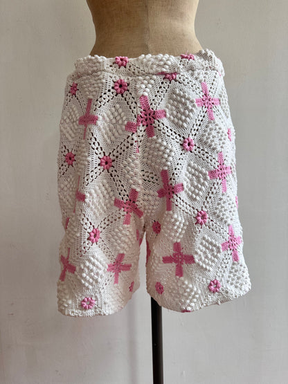 old crochet lace short pants