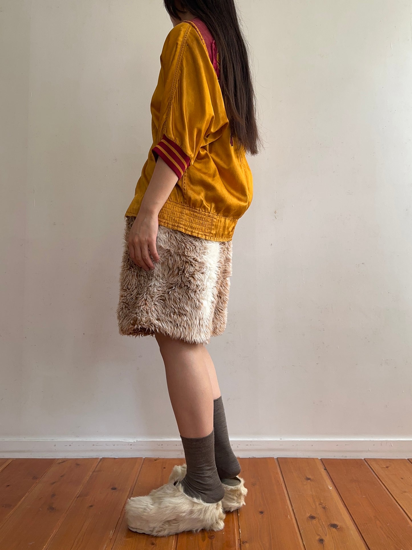old fur short pants / spaniel