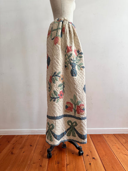 old quilt many tuck pants