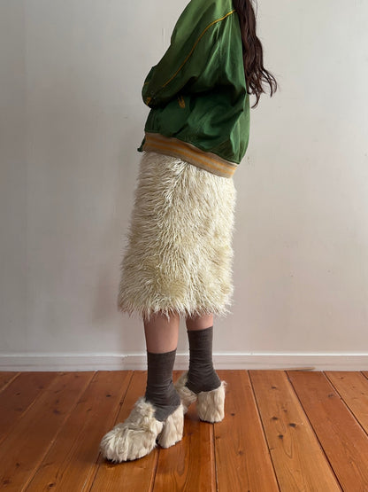 old fur half pants / polar bear