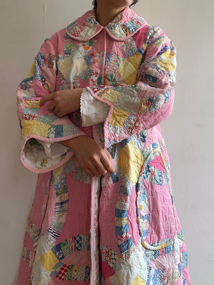 old quilt dress coat