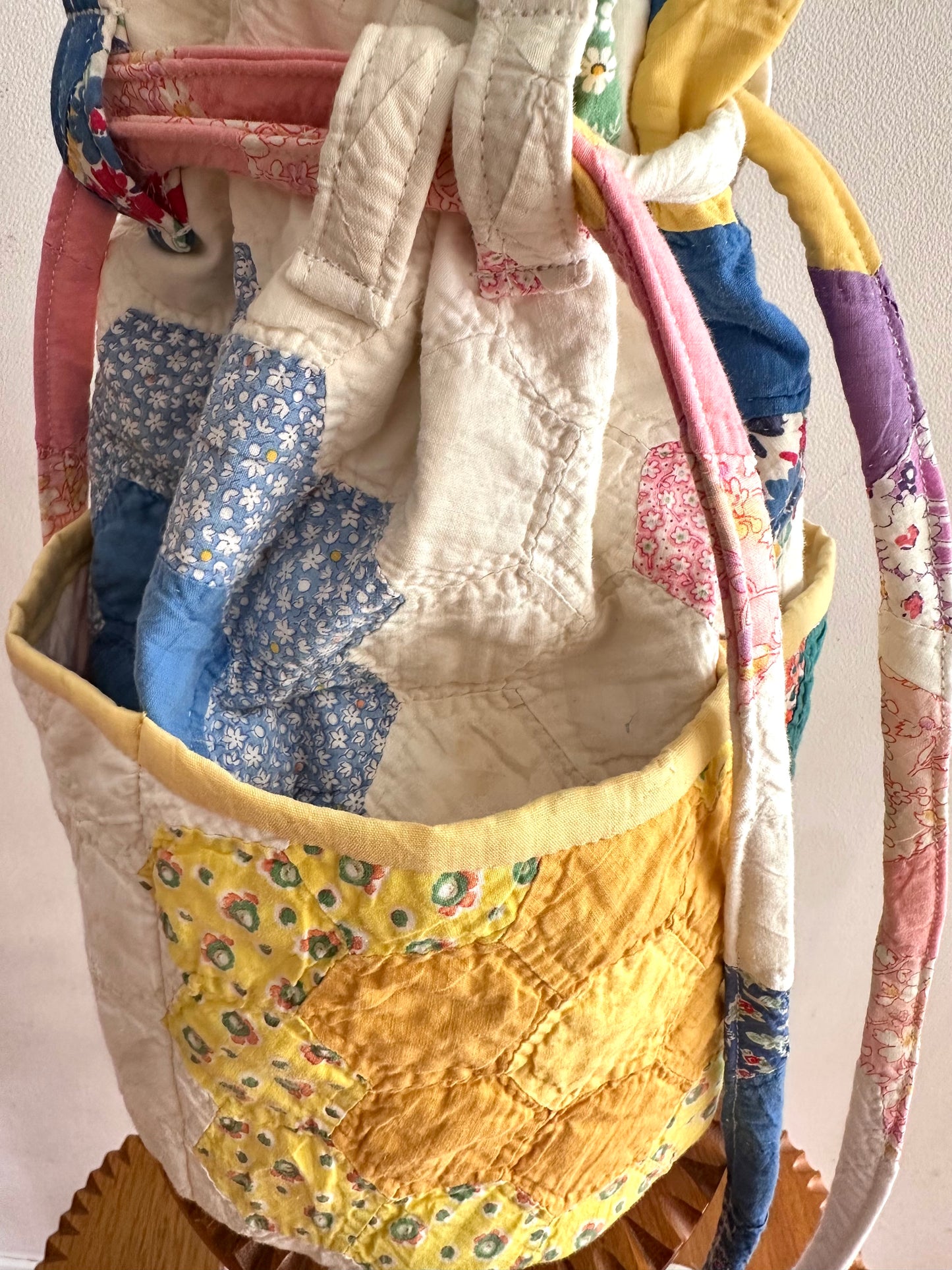 old quilt pocket bag