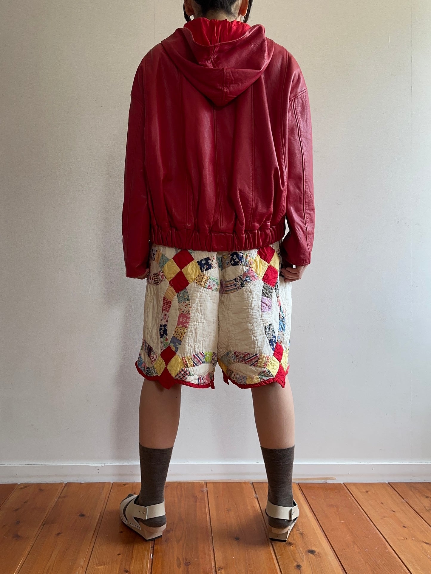 old quilt tuck short pants
