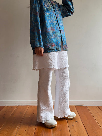 old fabric slim flare pants