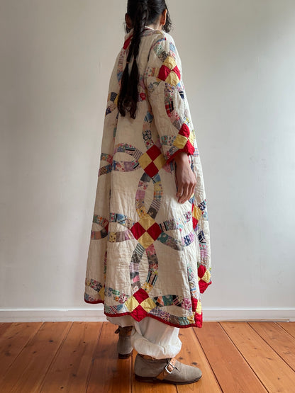 old quilt dress coat