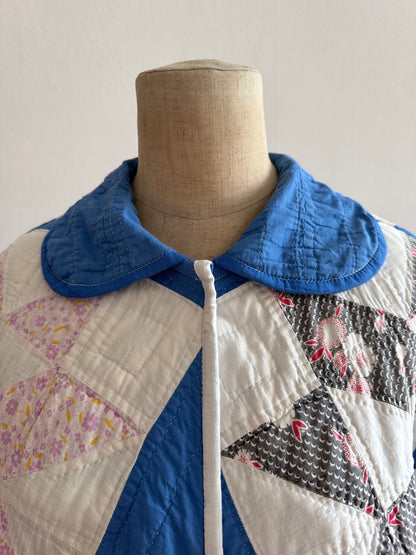 old quilt dress coat