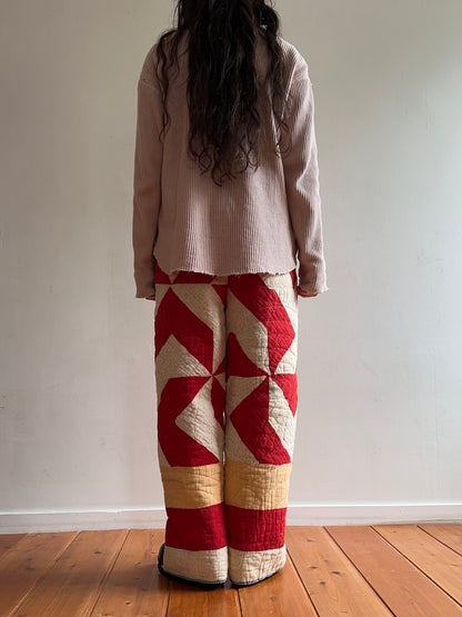 antique quilt pants