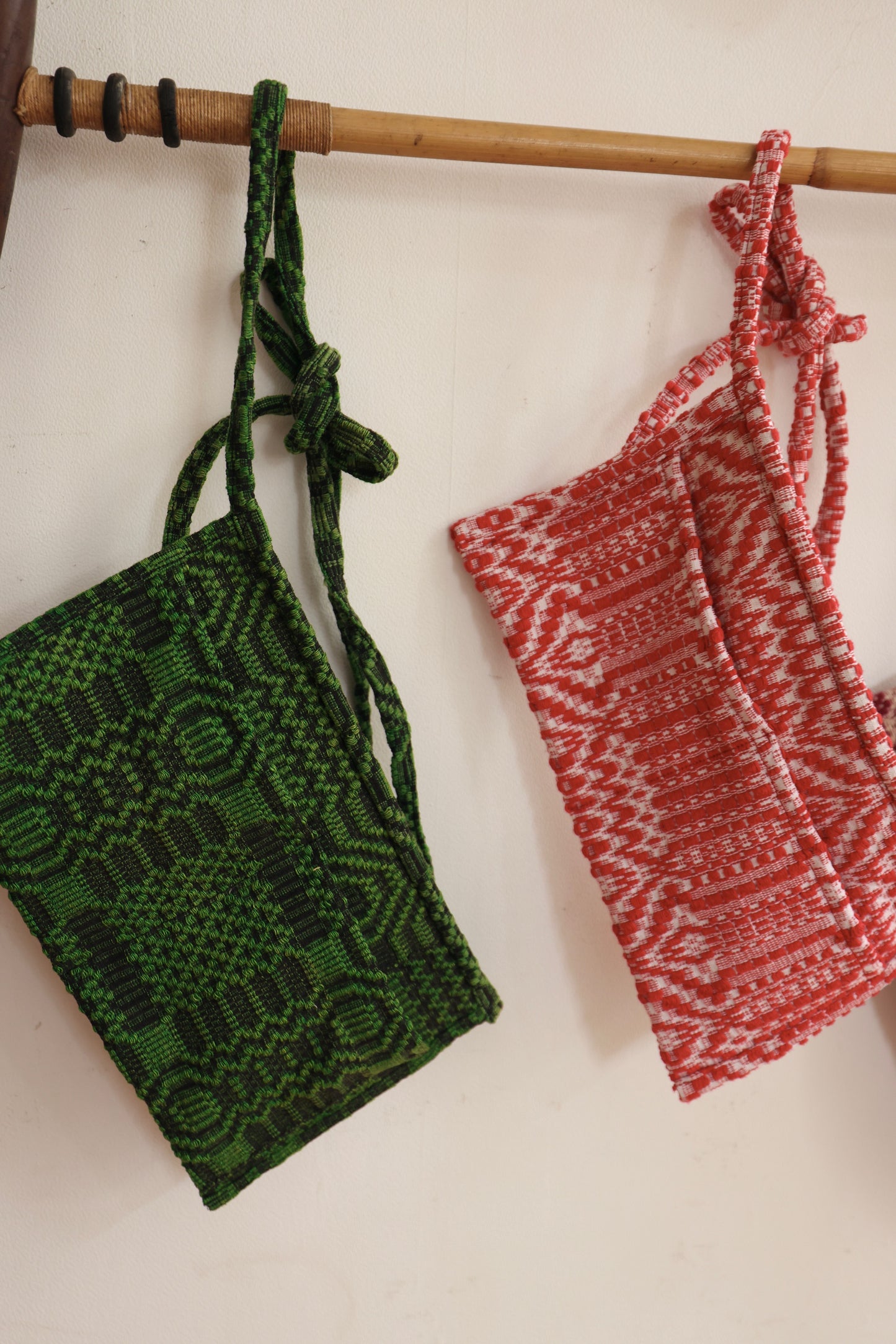 old coverlet work apron / green