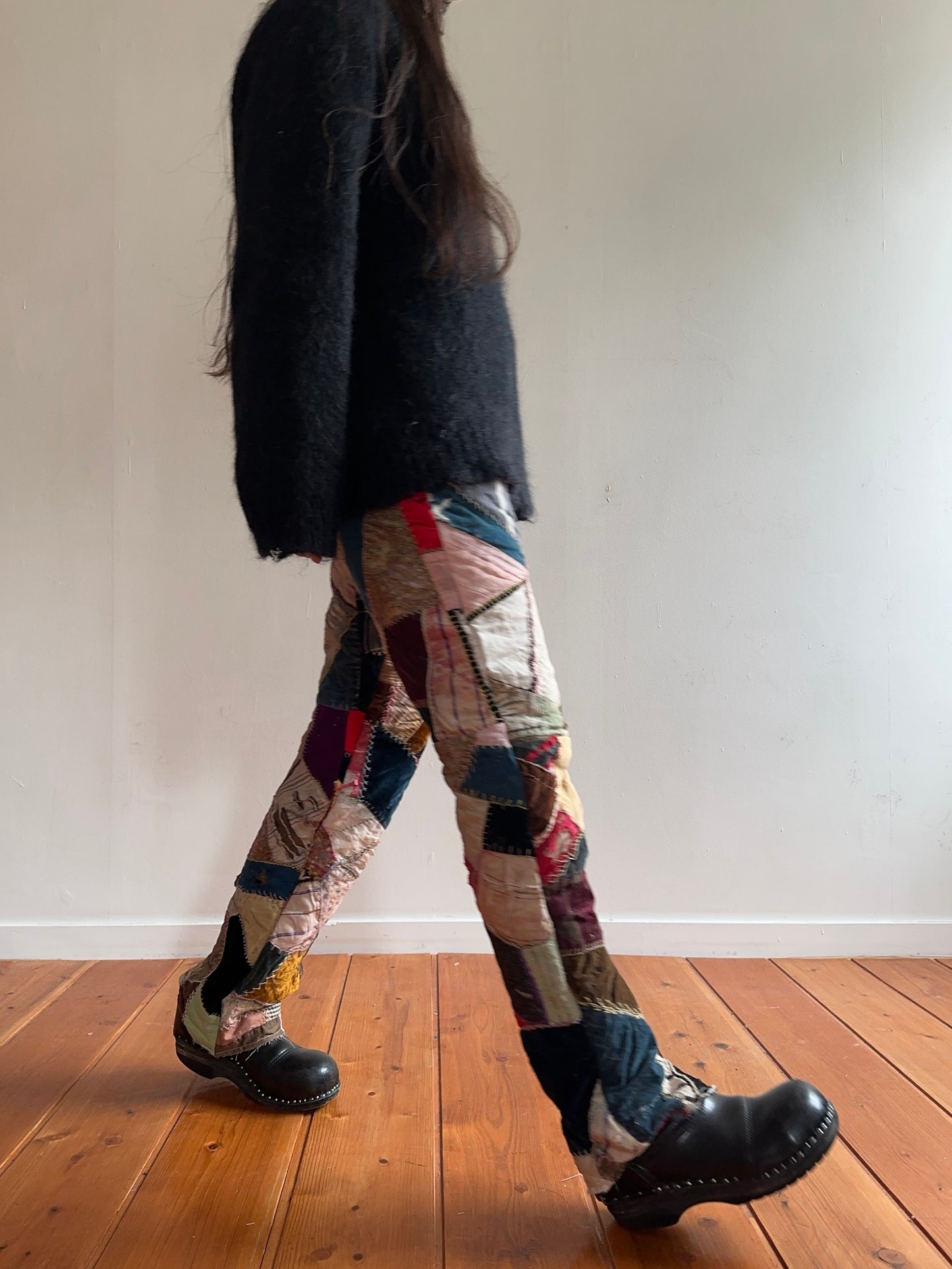 old quilt crazy slim pants