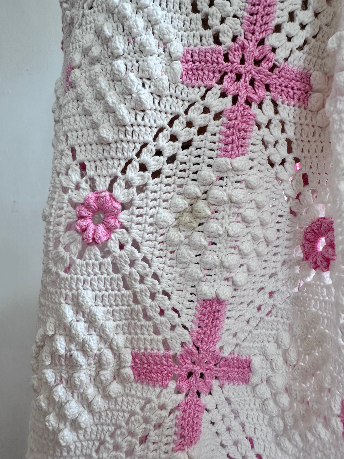 old crochet lace many tuck pants