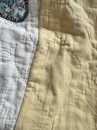 old quilt butterfly puff tops