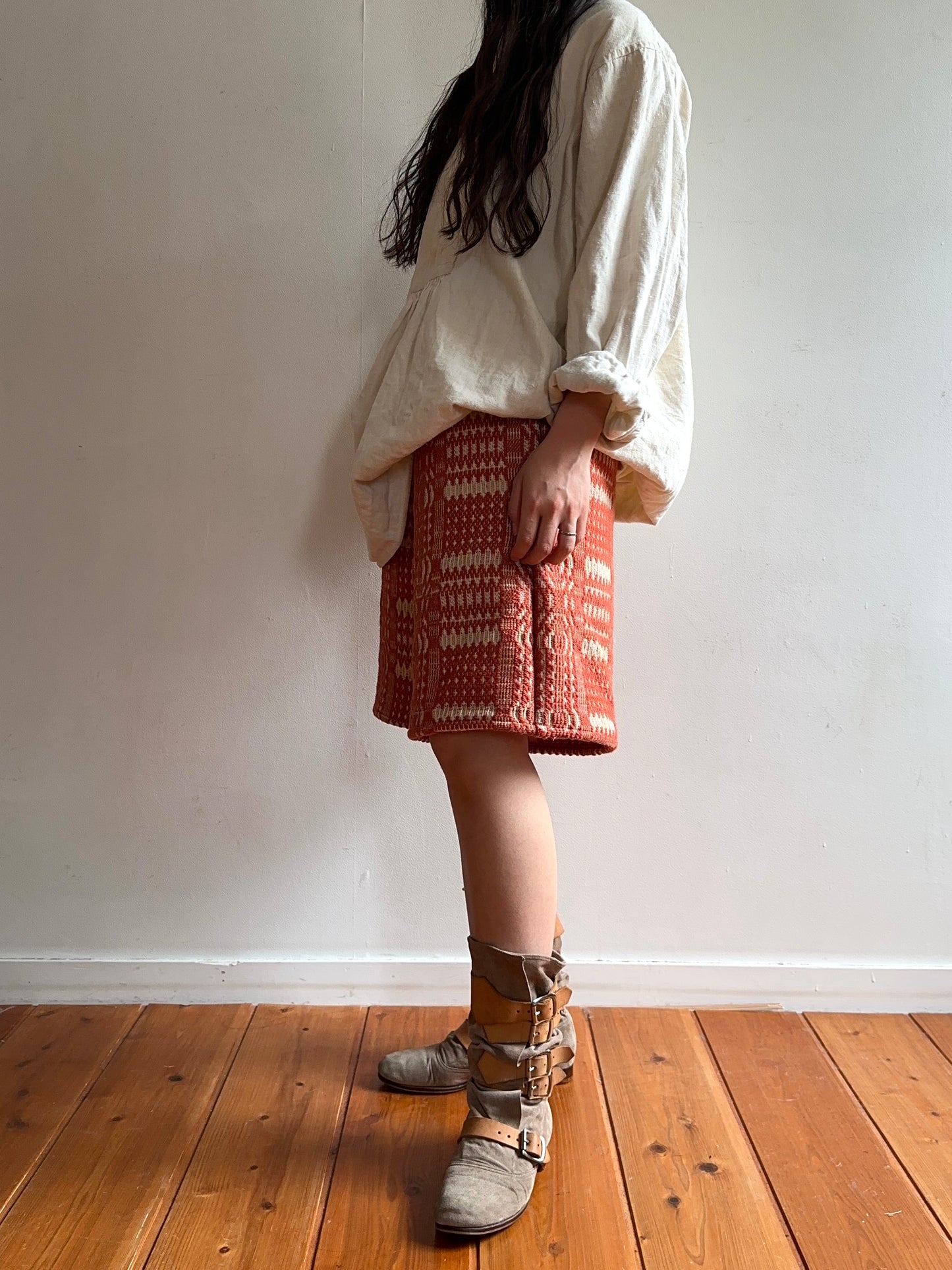 old coverlet short pants / terracotta