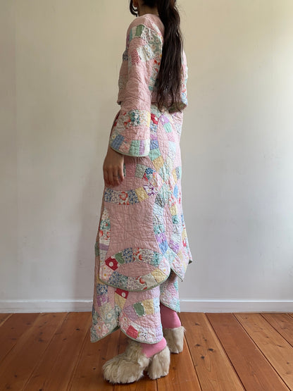 old quilt wide pants