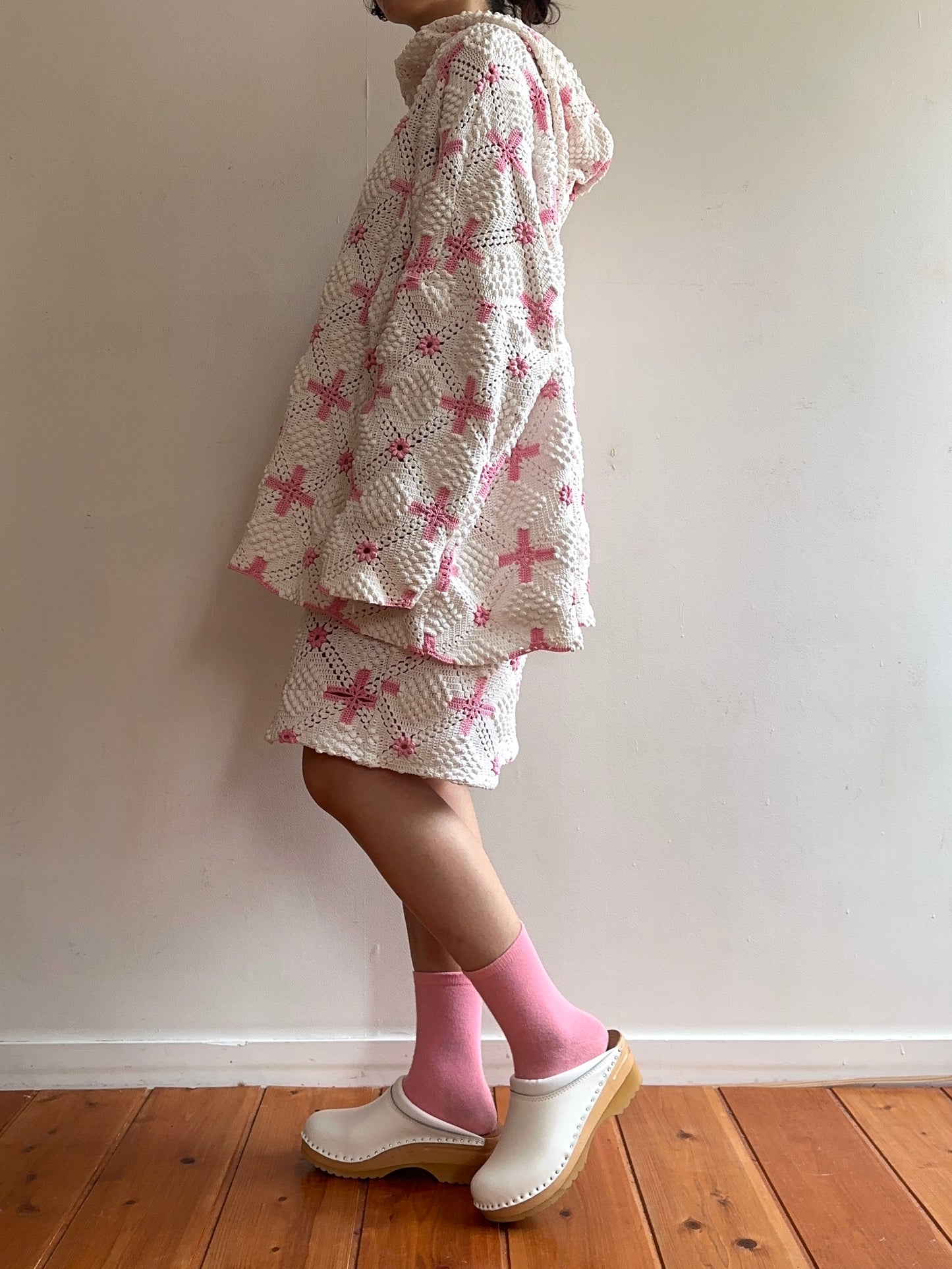 old crochet lace parka