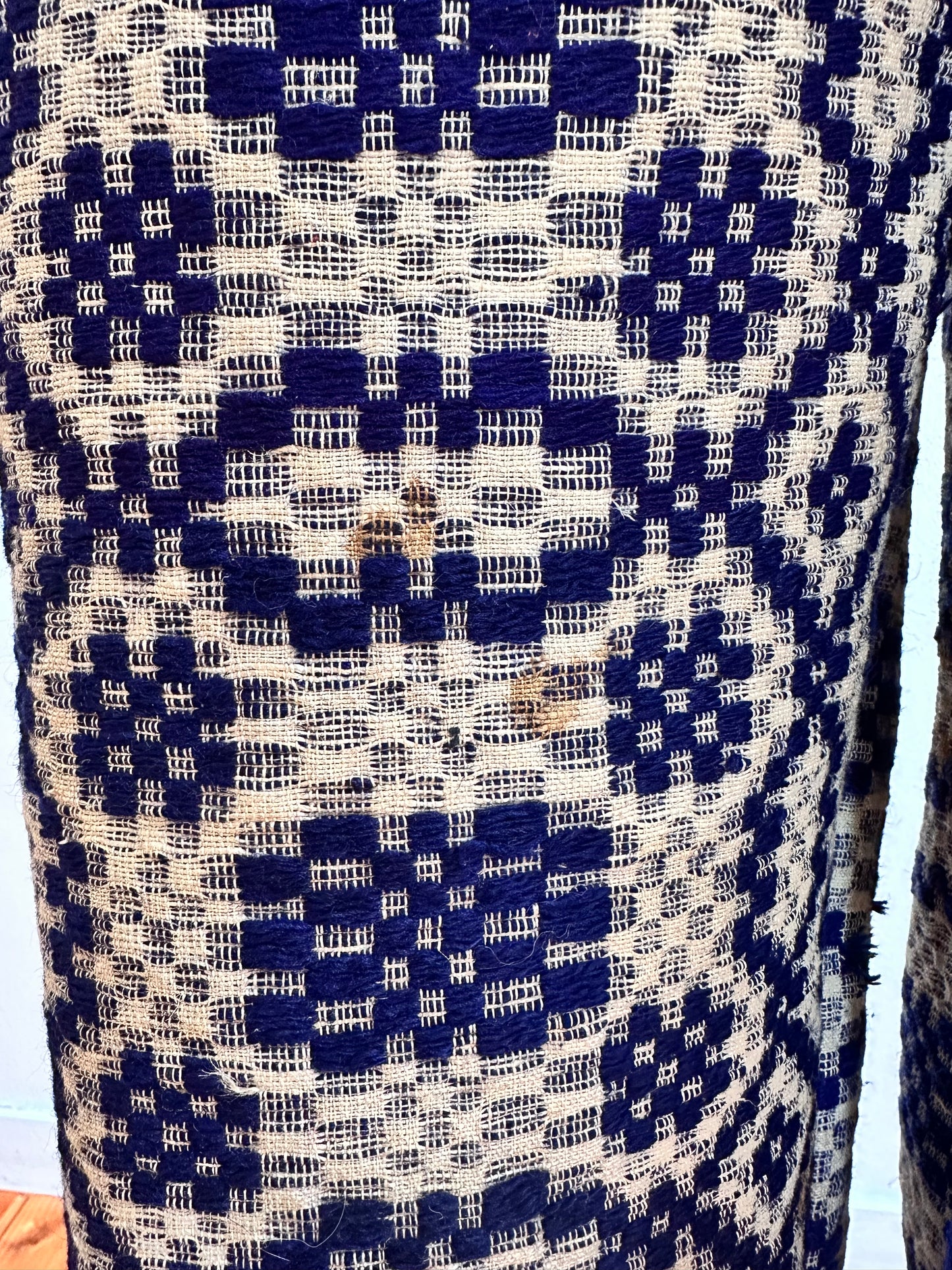 old coverlet wide tuck pants / navy× white