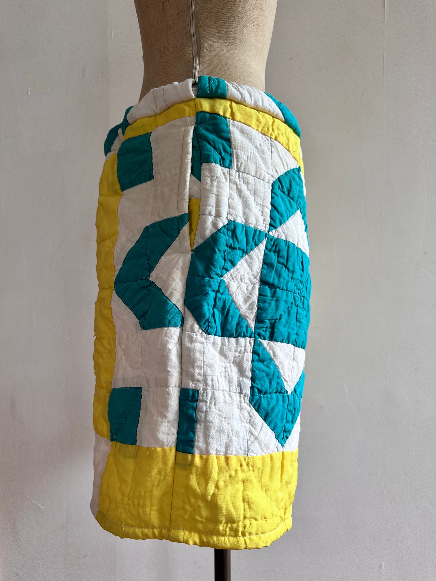 old quilt short pants