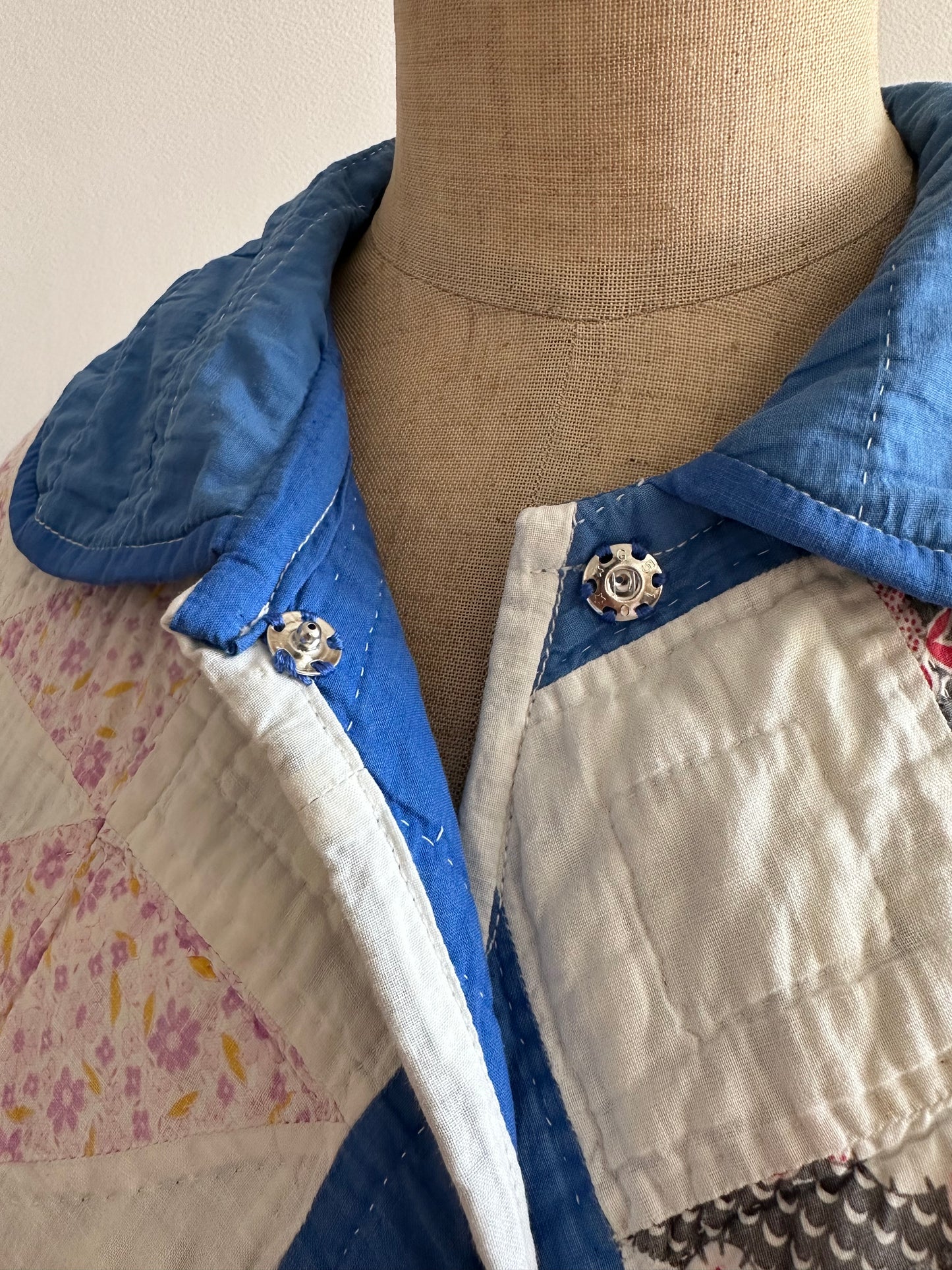 old quilt dress coat