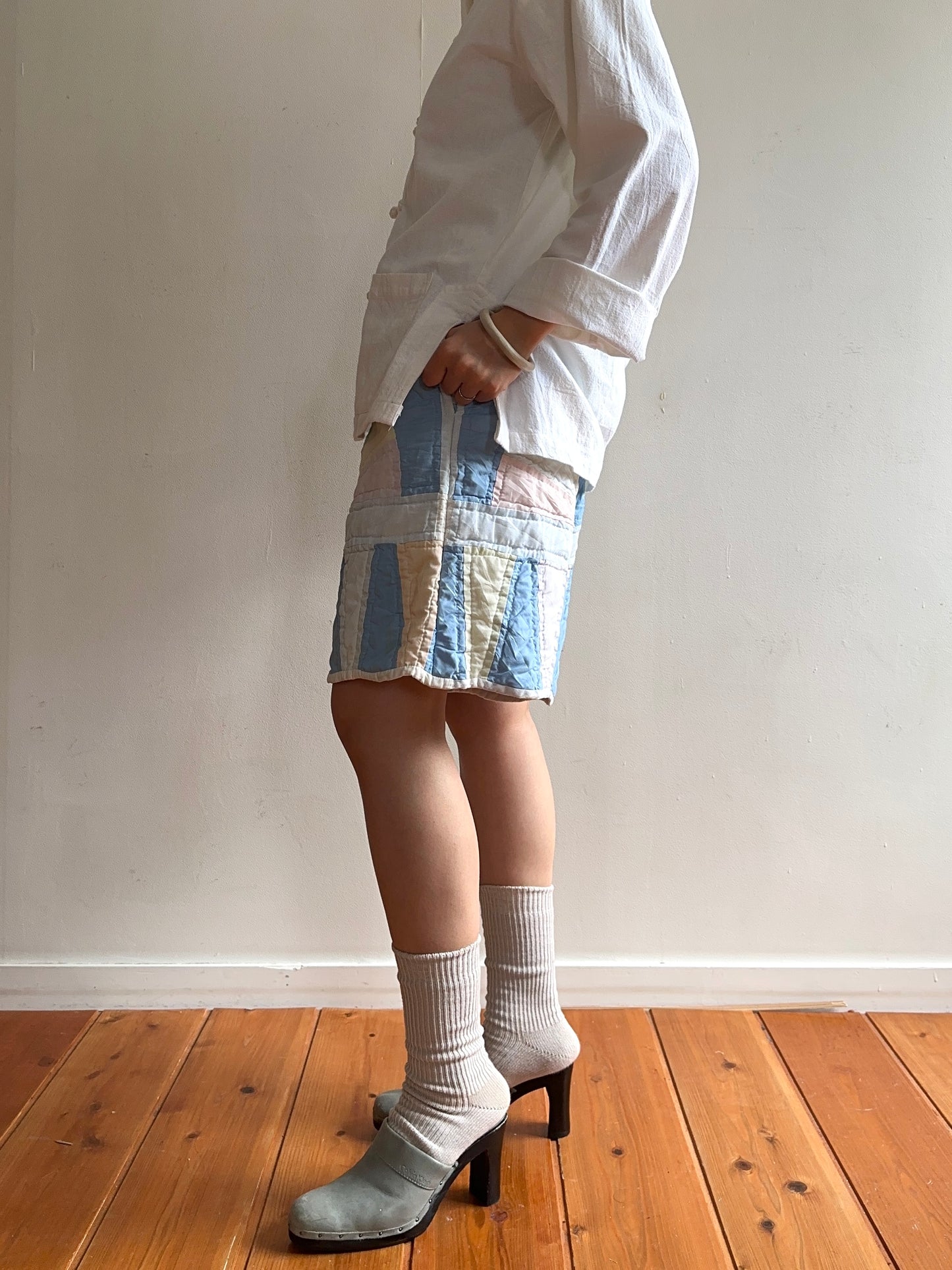 old quilt short pants