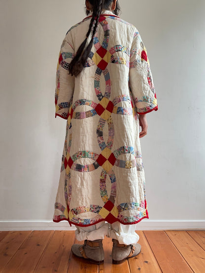 old quilt dress coat