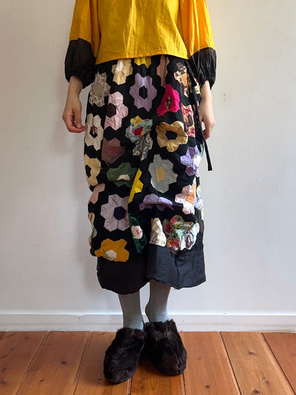 old quilt little change skirt