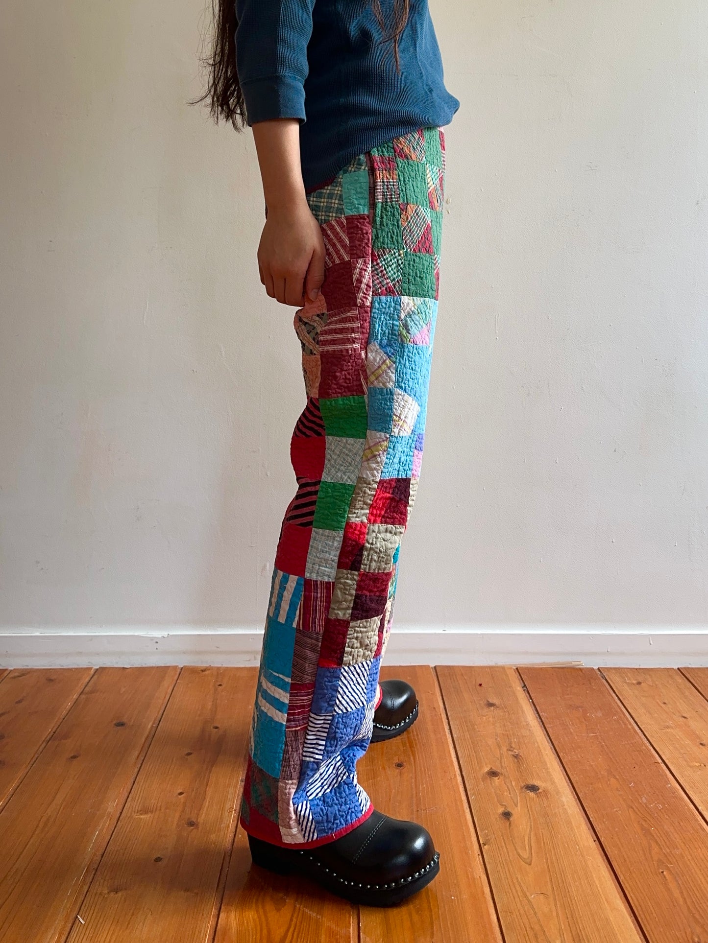 old quilt slim pants