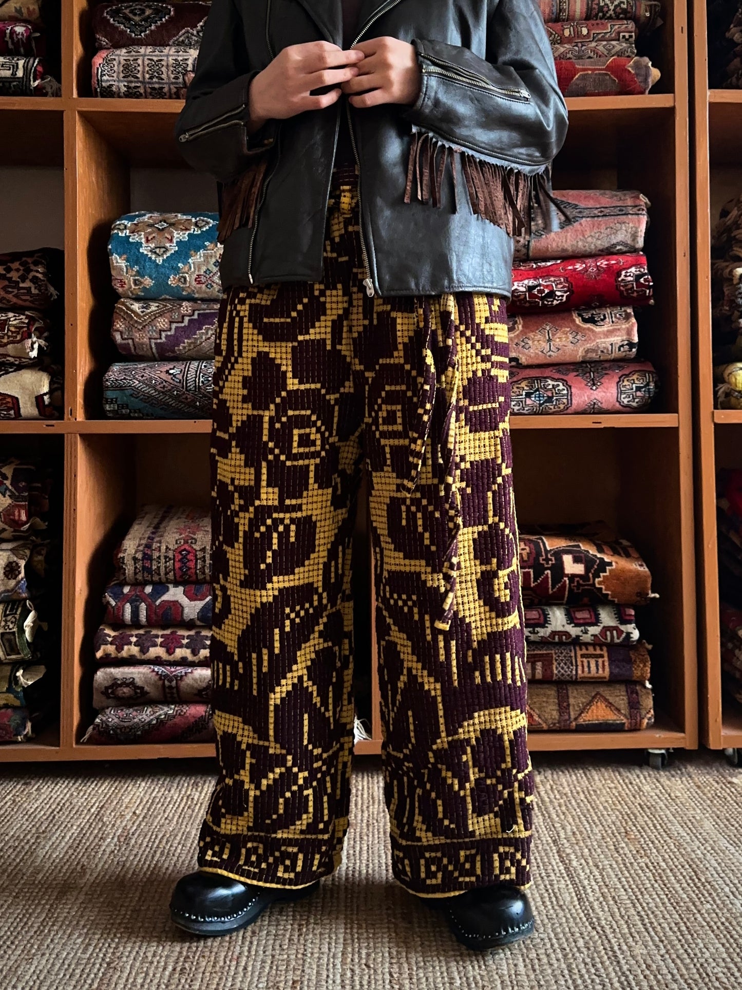old coverlet tuck wide pants