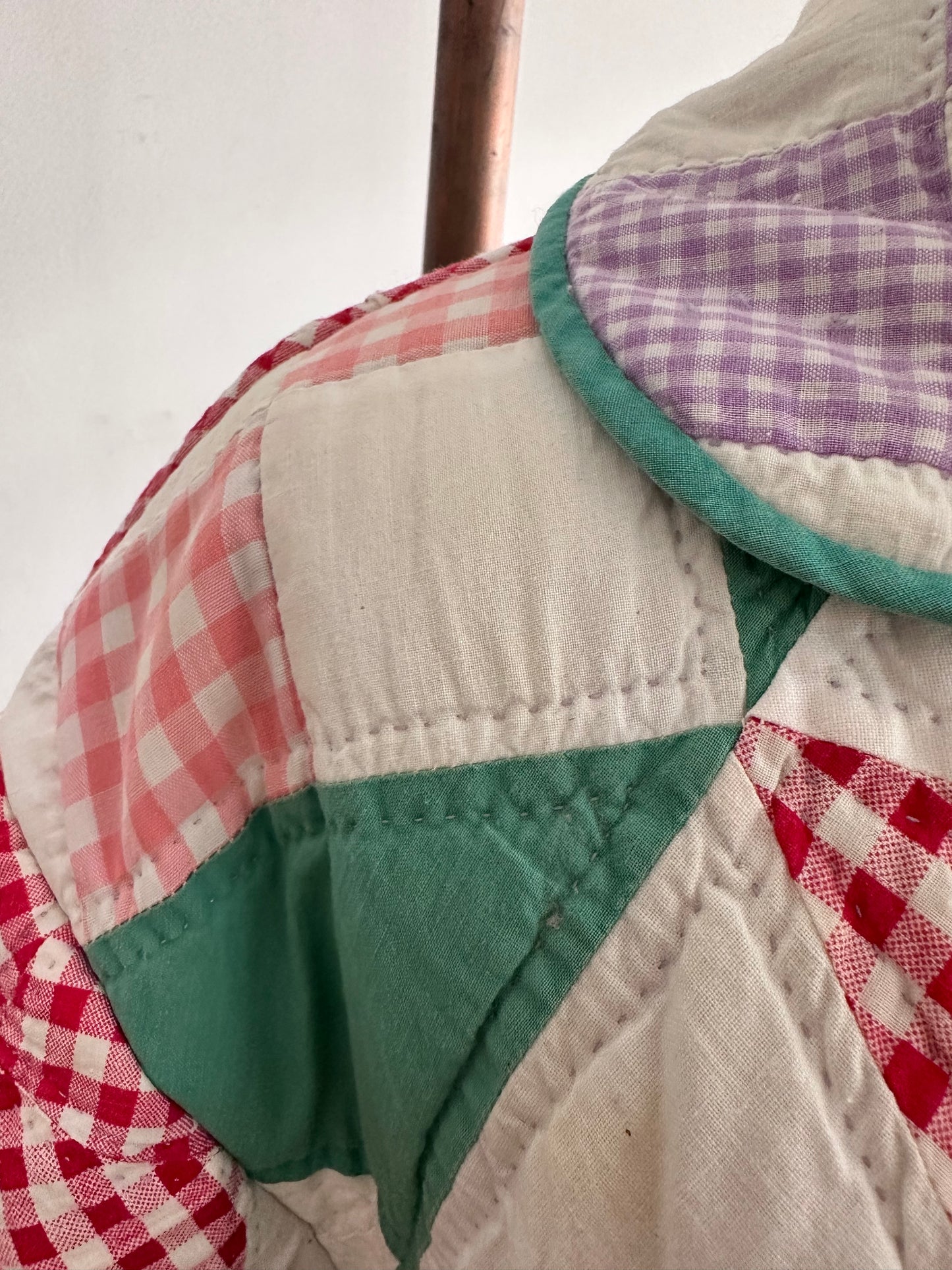 old quilt dress coat