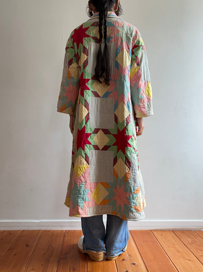 old quilt dress coat