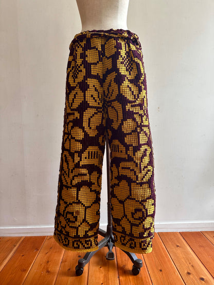 old coverlet tuck wide pants