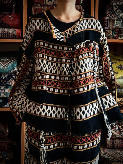 old handwoven textile set-up