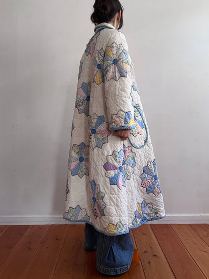 old quilt dress coat