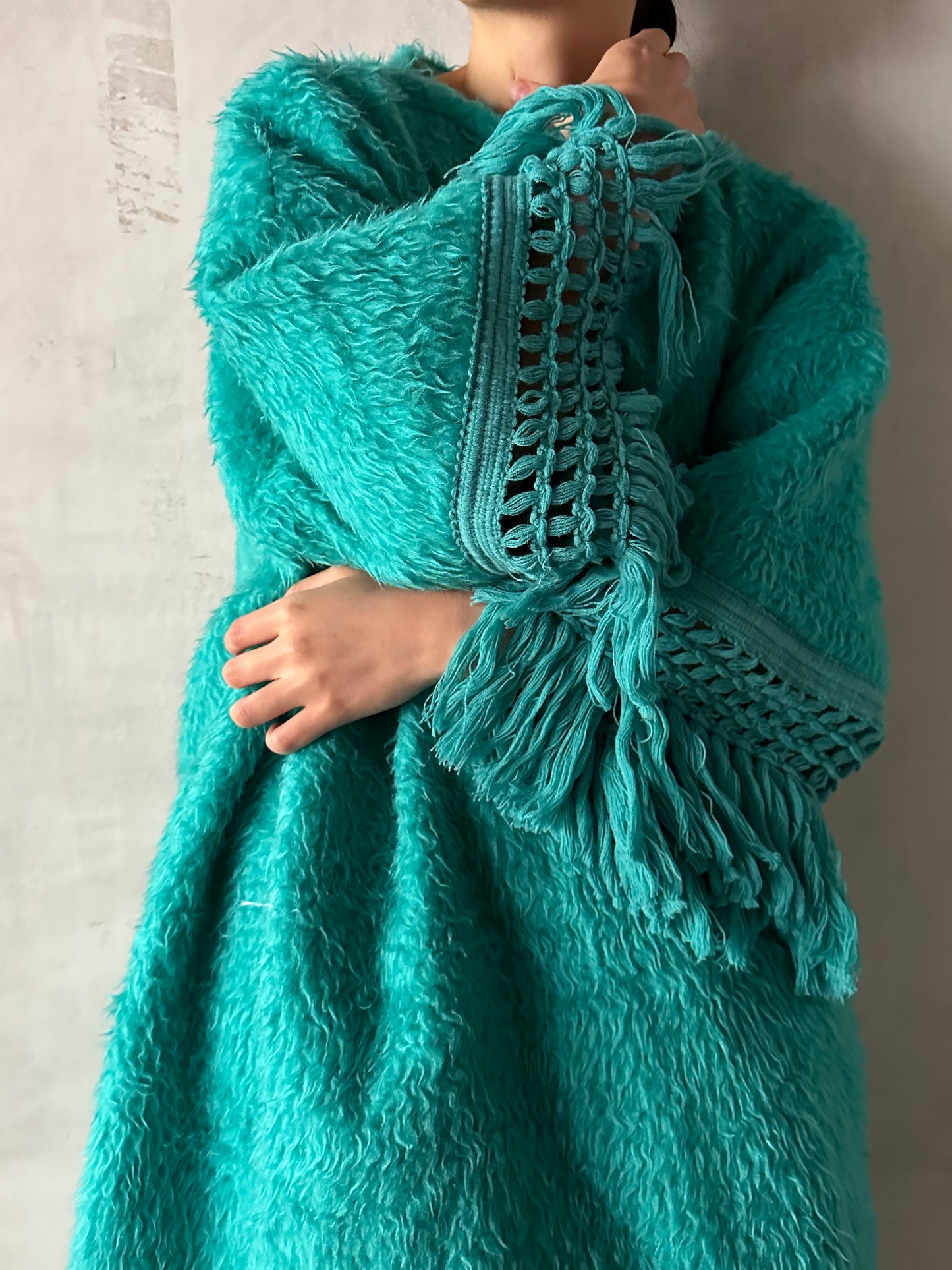 old fur fringe dress