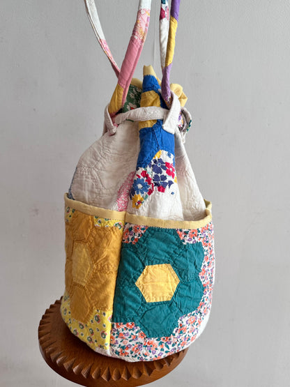 old quilt pocket bag