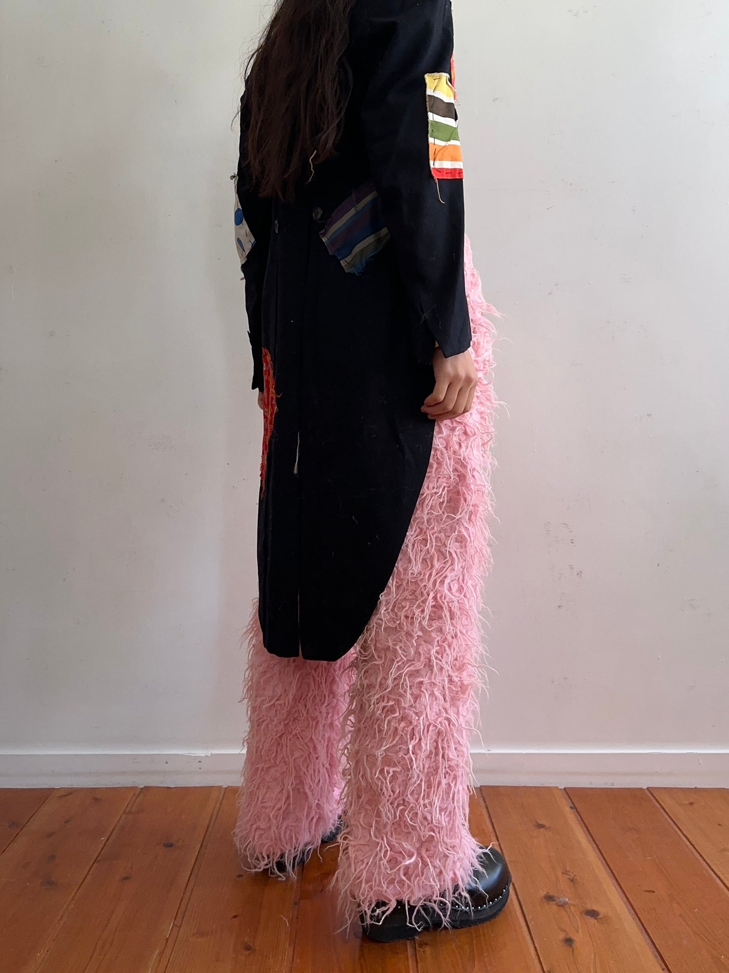 old fur pants / pink