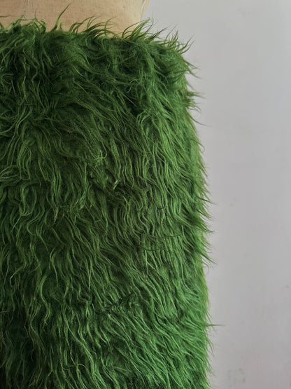 old fur pants / green