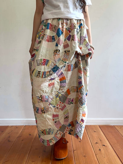old quilt little change skirt