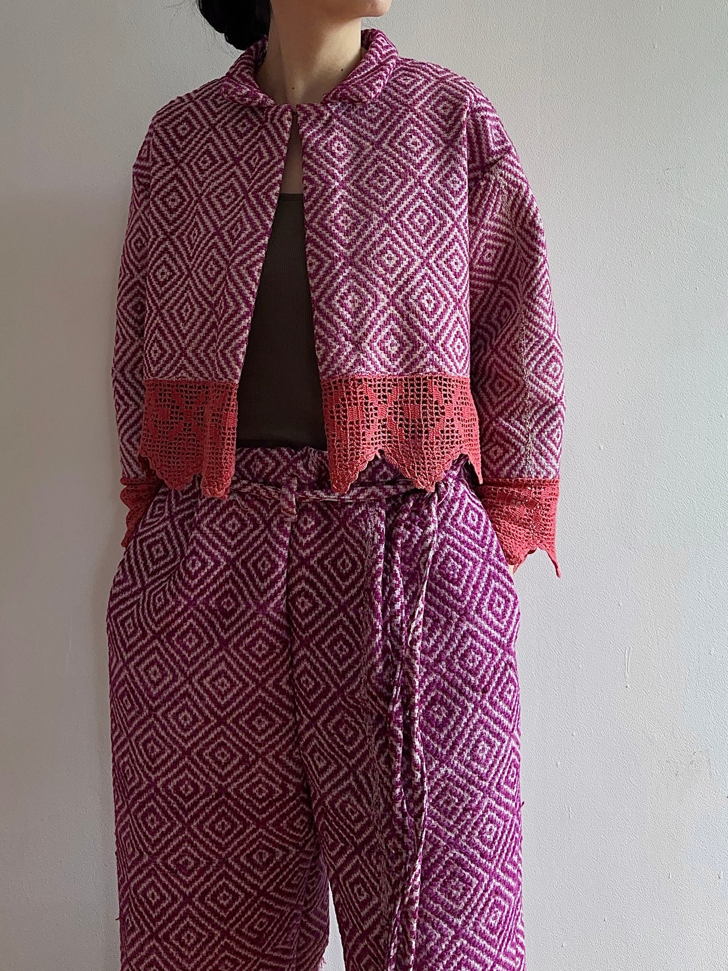 old coverlet short jacket
