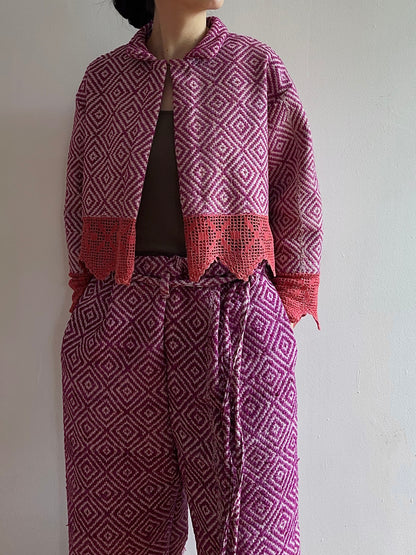 old coverlet short jacket