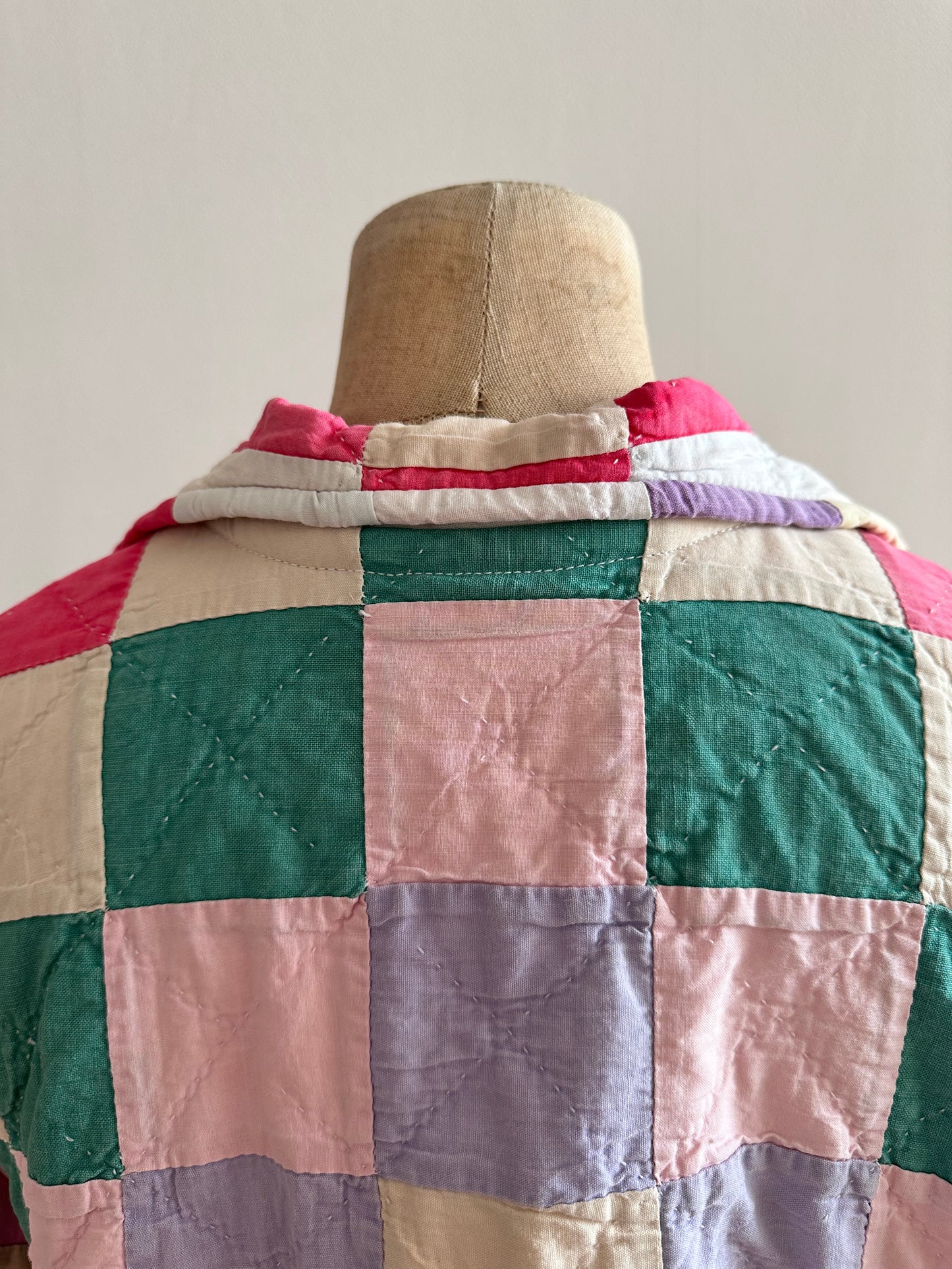 old quilt dress coat