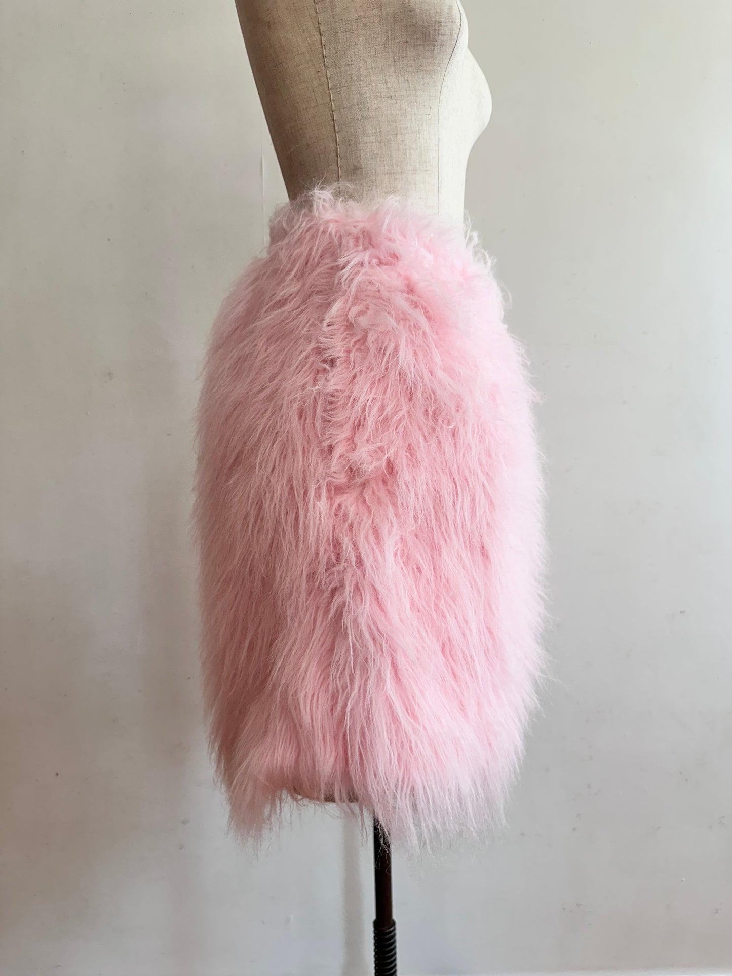 old fur short pants / pink