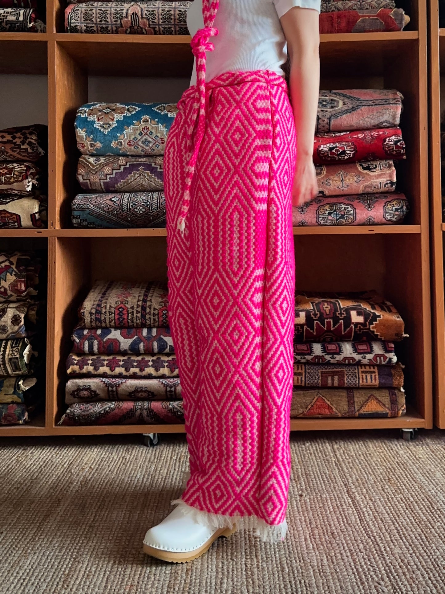 old coverlet tuck wide pants