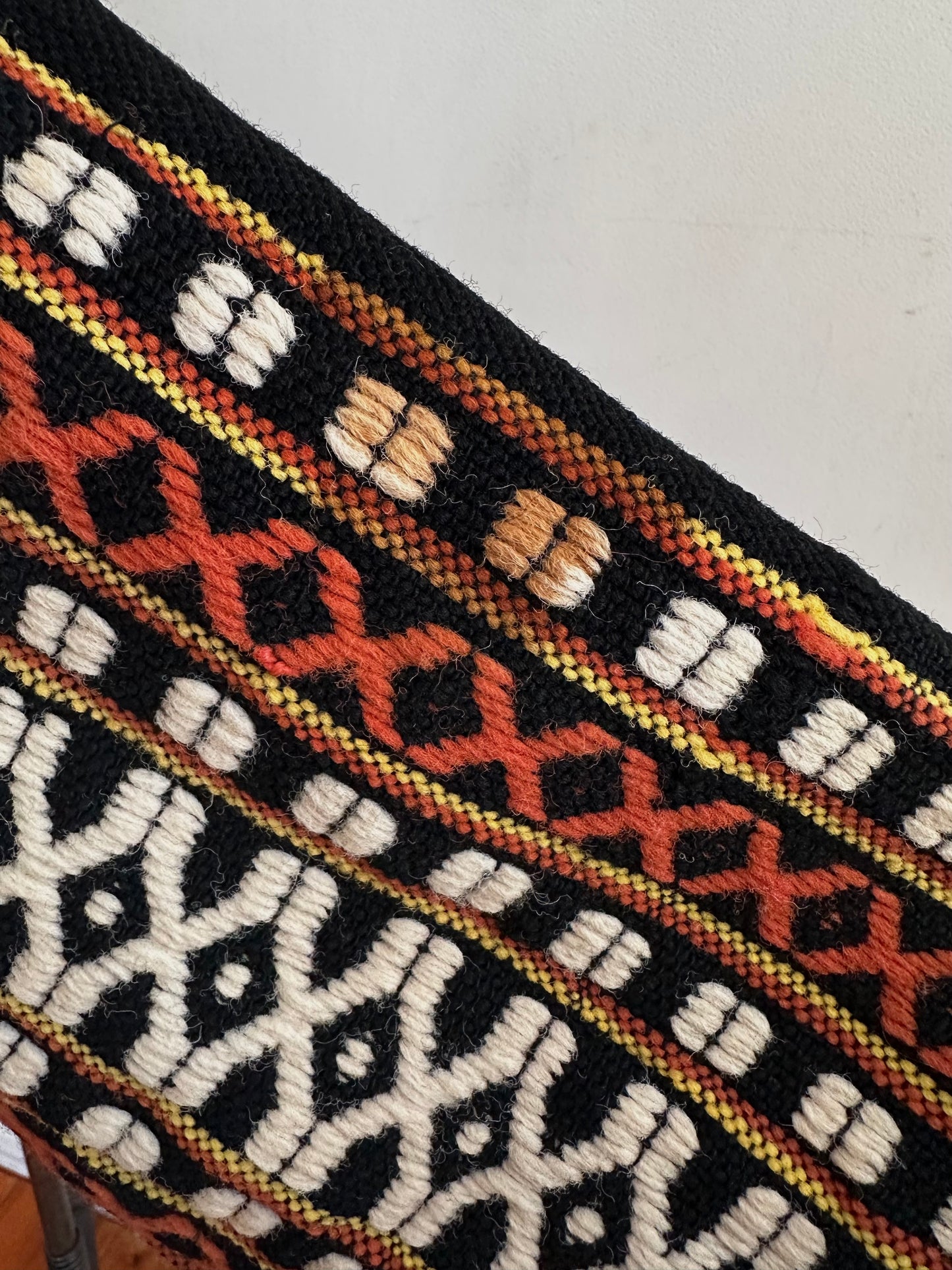 old handwoven textile set-up