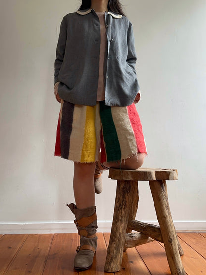 old blank short pants / stripe