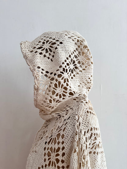 old crochet lace parka