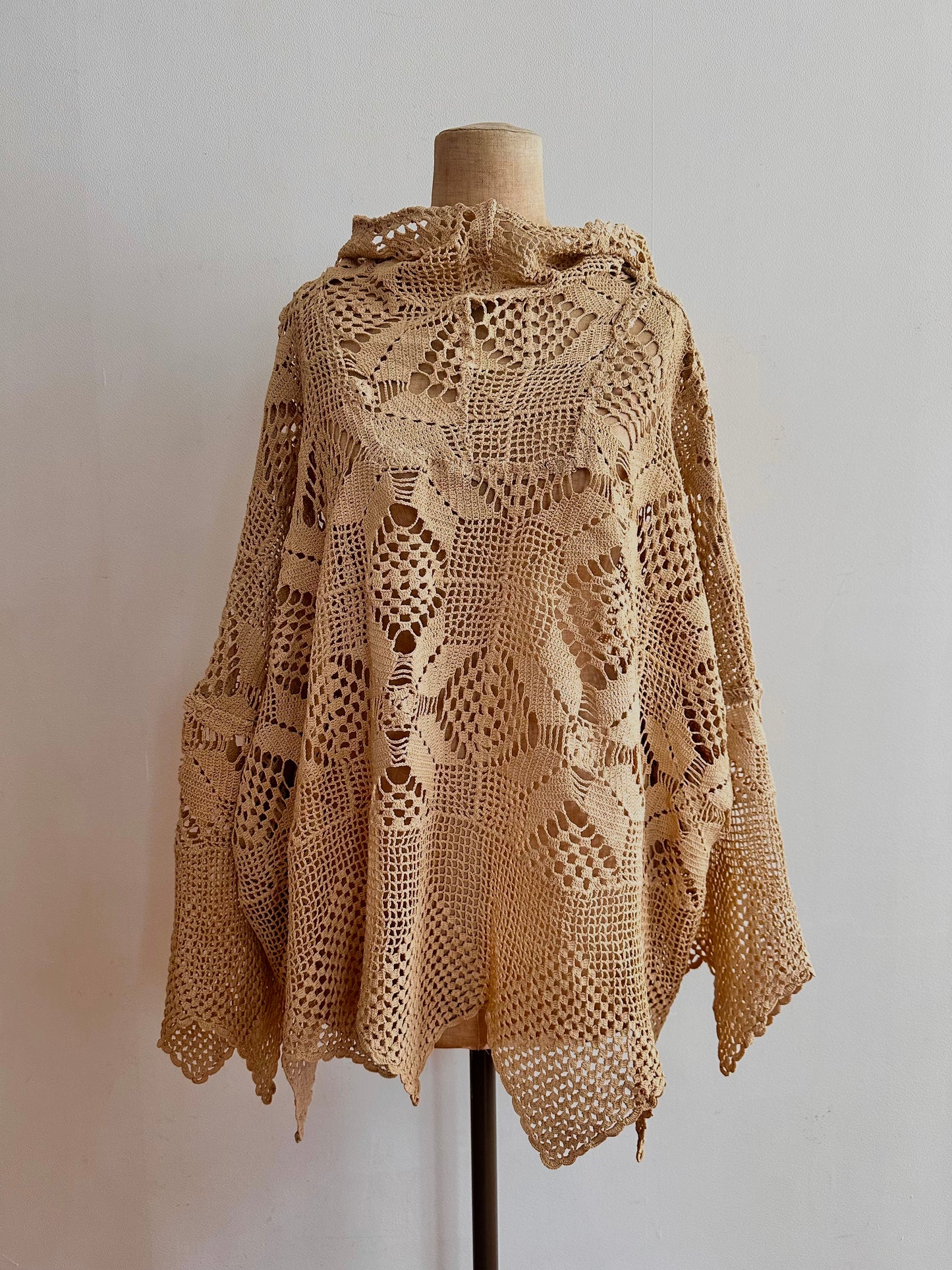 old crochet lace parka