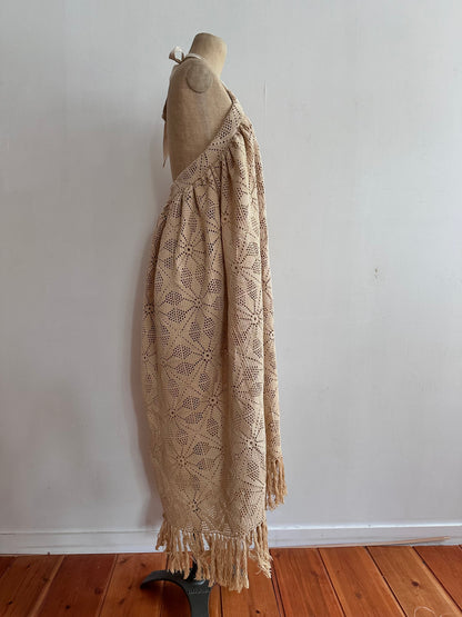 old lace gather skirt