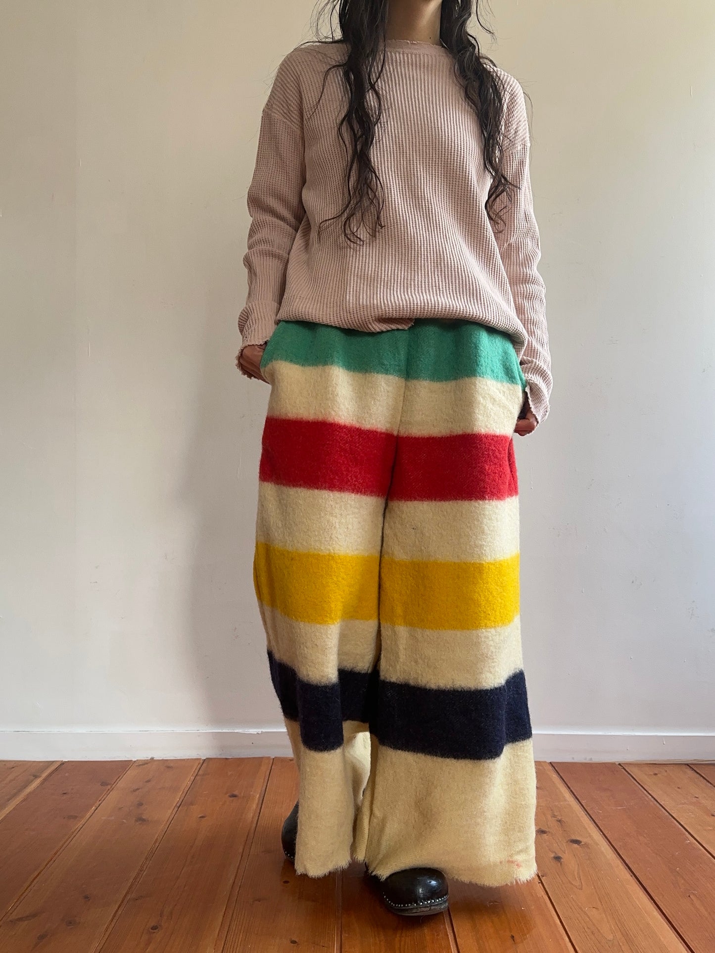 old blanket wide pants